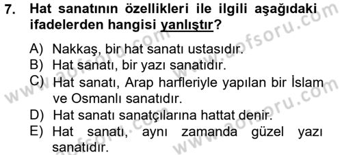 Kültür Tarihi Dersi 2012 - 2013 Yılı (Final) Dönem Sonu Sınav Soruları 7. Soru