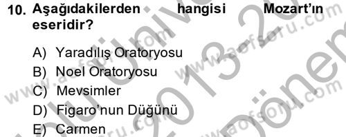 Kültür Tarihi Dersi 2013 - 2014 Yılı (Final) Dönem Sonu Sınav Soruları 10. Soru