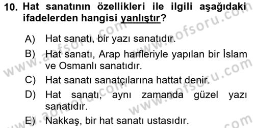 Kültür Tarihi Dersi 2015 - 2016 Yılı Tek Ders Sınav Soruları 10. Soru