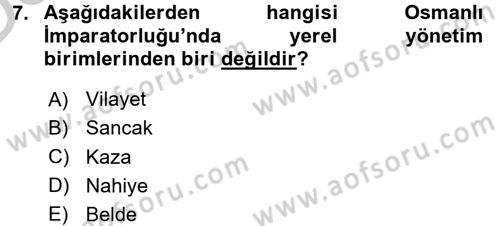 Kültür Tarihi Dersi 2016 - 2017 Yılı 3 Ders Sınav Soruları 7. Soru