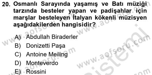 Kültür Tarihi Dersi 2016 - 2017 Yılı (Final) Dönem Sonu Sınav Soruları 20. Soru
