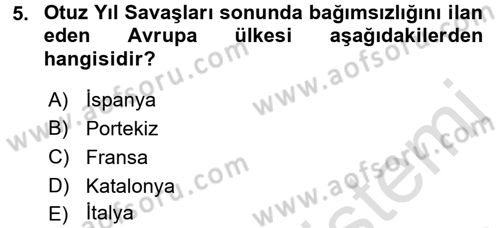 Kültür Tarihi Dersi 2016 - 2017 Yılı (Final) Dönem Sonu Sınav Soruları 5. Soru