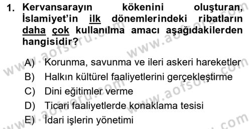 Kültür Tarihi Dersi 2018 - 2019 Yılı (Vize) Ara Sınav Soruları 1. Soru