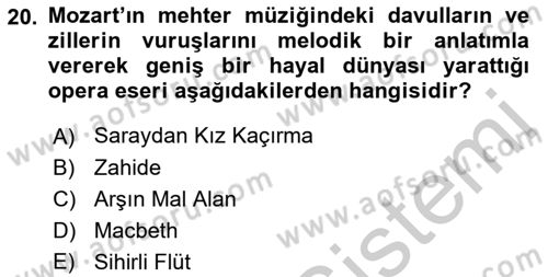 Kültür Tarihi Dersi 2018 - 2019 Yılı Yaz Okulu Sınav Soruları 20. Soru