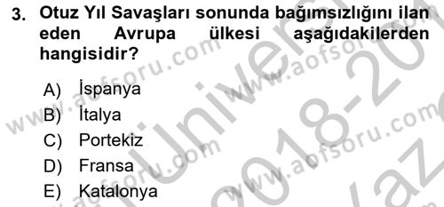 Kültür Tarihi Dersi 2018 - 2019 Yılı Yaz Okulu Sınav Soruları 3. Soru