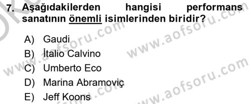 Kültür Tarihi Dersi 2018 - 2019 Yılı Yaz Okulu Sınav Soruları 7. Soru