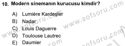 Kültür Tarihi Dersi 2020 - 2021 Yılı Yaz Okulu Sınav Soruları 10. Soru