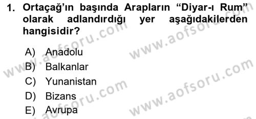 Kültür Tarihi Dersi 2021 - 2022 Yılı (Vize) Ara Sınav Soruları 1. Soru