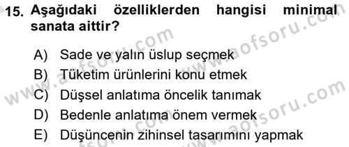 Kültür Tarihi Dersi 2021 - 2022 Yılı (Final) Dönem Sonu Sınav Soruları 15. Soru