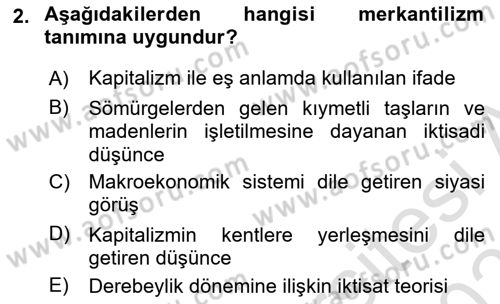 Kültür Tarihi Dersi 2021 - 2022 Yılı (Final) Dönem Sonu Sınav Soruları 2. Soru