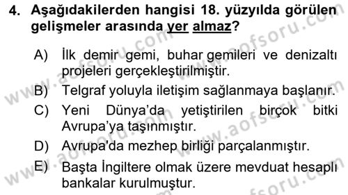 Kültür Tarihi Dersi 2021 - 2022 Yılı Yaz Okulu Sınav Soruları 4. Soru