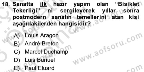 Kültür Tarihi Dersi 2022 - 2023 Yılı Yaz Okulu Sınav Soruları 18. Soru