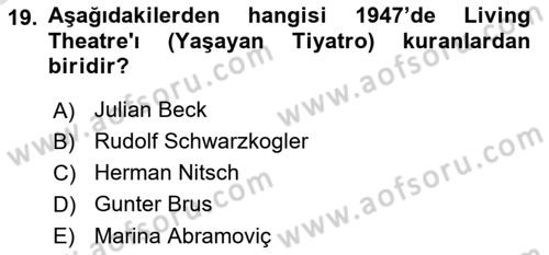 Kültür Tarihi Dersi 2022 - 2023 Yılı Yaz Okulu Sınav Soruları 19. Soru