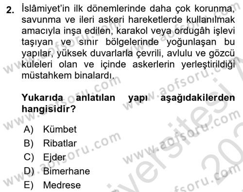 Kültür Tarihi Dersi 2023 - 2024 Yılı (Final) Dönem Sonu Sınav Soruları 2. Soru
