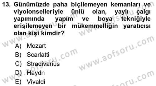 Kültür Tarihi Dersi 2023 - 2024 Yılı Yaz Okulu Sınav Soruları 13. Soru