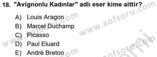 Kültür Tarihi Dersi 2023 - 2024 Yılı Yaz Okulu Sınav Soruları 18. Soru