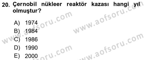 Kültür Tarihi Dersi 2023 - 2024 Yılı Yaz Okulu Sınav Soruları 20. Soru