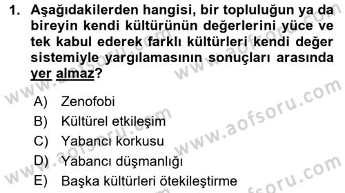 Kültür Tarihi Dersi 2024 - 2025 Yılı (Final) Dönem Sonu Sınav Soruları 1. Soru