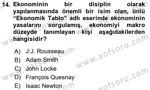 Kültür Tarihi Dersi 2024 - 2025 Yılı Yaz Okulu Sınav Soruları 14. Soru