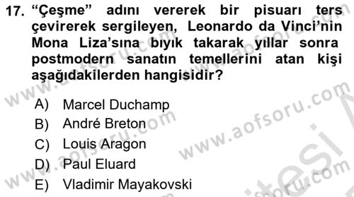 Kültür Tarihi Dersi 2024 - 2025 Yılı Yaz Okulu Sınav Soruları 17. Soru