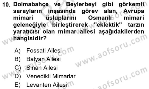 Kültür Tarihi Dersi 2025 - 2026 Yılı (Final) Dönem Sonu Sınav Soruları 10. Soru
