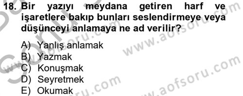 Görsel Kültür Dersi 2012 - 2013 Yılı (Final) Dönem Sonu Sınav Soruları 18. Soru