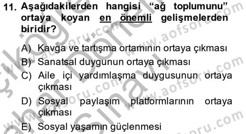 Görsel Kültür Dersi 2013 - 2014 Yılı (Final) Dönem Sonu Sınav Soruları 11. Soru