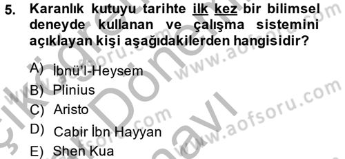 Görsel Kültür Dersi 2013 - 2014 Yılı (Final) Dönem Sonu Sınav Soruları 5. Soru