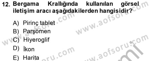 Görsel Kültür Dersi 2014 - 2015 Yılı (Final) Dönem Sonu Sınav Soruları 12. Soru