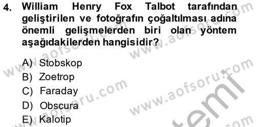 Görsel Kültür Dersi 2014 - 2015 Yılı (Final) Dönem Sonu Sınav Soruları 4. Soru