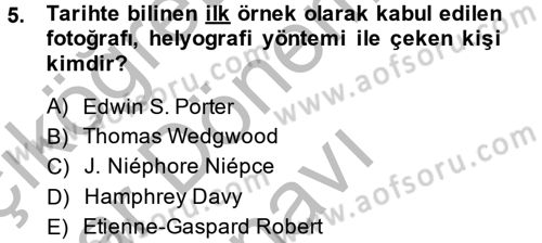 Görsel Kültür Dersi 2014 - 2015 Yılı (Final) Dönem Sonu Sınav Soruları 5. Soru