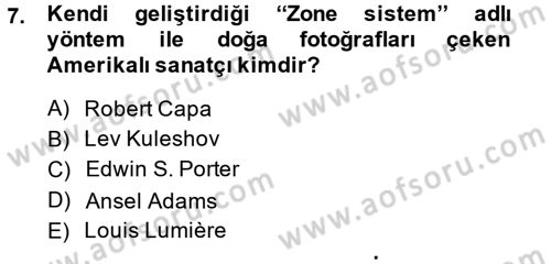 Görsel Kültür Dersi 2014 - 2015 Yılı (Final) Dönem Sonu Sınav Soruları 7. Soru