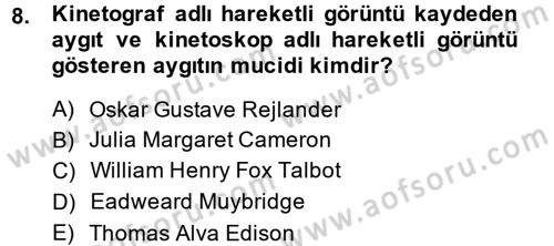 Görsel Kültür Dersi 2014 - 2015 Yılı (Final) Dönem Sonu Sınav Soruları 8. Soru