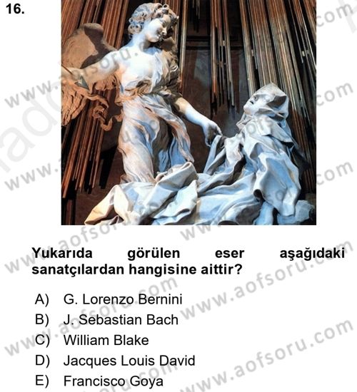 Görsel Kültür Dersi 2015 - 2016 Yılı (Vize) Ara Sınav Soruları 16. Soru