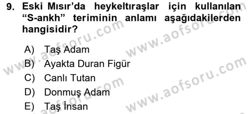 Görsel Kültür Dersi 2015 - 2016 Yılı (Vize) Ara Sınav Soruları 9. Soru