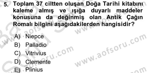 Görsel Kültür Dersi 2015 - 2016 Yılı (Final) Dönem Sonu Sınav Soruları 5. Soru