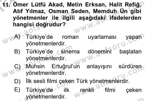 Görsel Kültür Dersi 2016 - 2017 Yılı 3 Ders Sınav Soruları 11. Soru