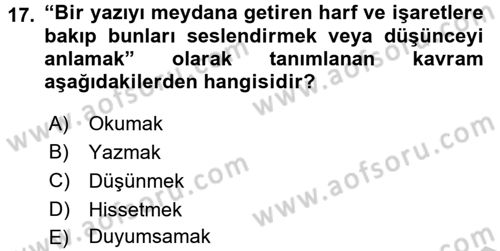 Görsel Kültür Dersi 2016 - 2017 Yılı 3 Ders Sınav Soruları 17. Soru