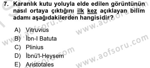 Görsel Kültür Dersi 2016 - 2017 Yılı (Final) Dönem Sonu Sınav Soruları 7. Soru