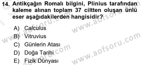 Görsel Kültür Dersi 2017 - 2018 Yılı (Final) Dönem Sonu Sınav Soruları 14. Soru