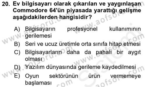 Görsel Kültür Dersi 2017 - 2018 Yılı (Final) Dönem Sonu Sınav Soruları 20. Soru