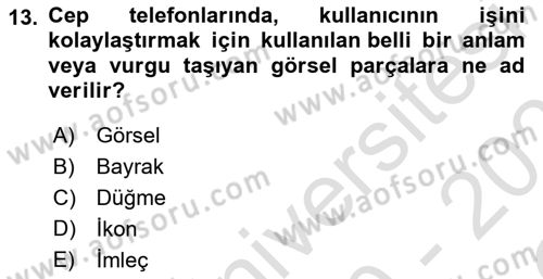 Görsel Kültür Dersi 2020 - 2021 Yılı Yaz Okulu Sınav Soruları 13. Soru