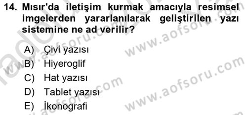 Görsel Kültür Dersi 2020 - 2021 Yılı Yaz Okulu Sınav Soruları 14. Soru