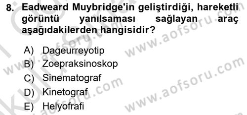 Görsel Kültür Dersi 2020 - 2021 Yılı Yaz Okulu Sınav Soruları 8. Soru