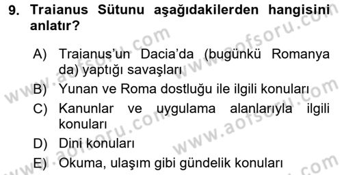 Görsel Kültür Dersi 2021 - 2022 Yılı (Vize) Ara Sınav Soruları 9. Soru
