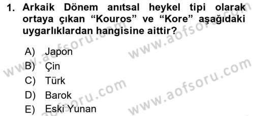 Görsel Kültür Dersi 2021 - 2022 Yılı (Final) Dönem Sonu Sınav Soruları 1. Soru
