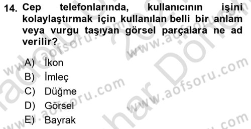 Görsel Kültür Dersi 2021 - 2022 Yılı (Final) Dönem Sonu Sınav Soruları 14. Soru