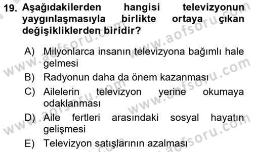 Görsel Kültür Dersi 2021 - 2022 Yılı (Final) Dönem Sonu Sınav Soruları 19. Soru