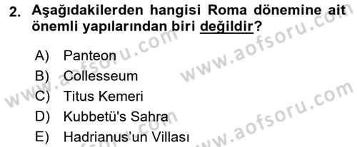 Görsel Kültür Dersi 2021 - 2022 Yılı (Final) Dönem Sonu Sınav Soruları 2. Soru