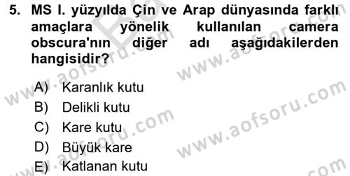 Görsel Kültür Dersi 2021 - 2022 Yılı (Final) Dönem Sonu Sınav Soruları 5. Soru